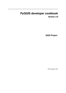 PyQGIS developer cookbook - e