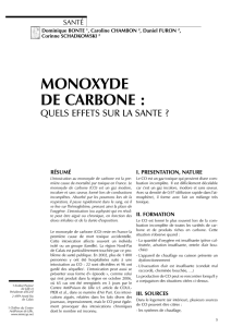 MONOXYDE DE CARBONE :