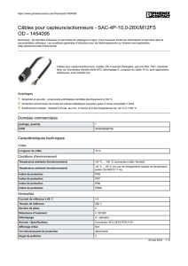 Câbles pour capteurs/actionneurs - SAC-4P-10,0