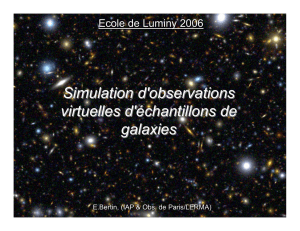 Simulation d`observations virtuelles d`échantillons de galaxies