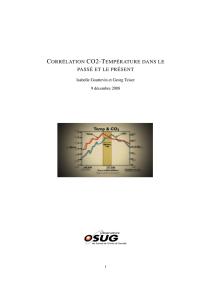 CORRÉLATION CO2-TEMPÉRATURE DANS LE PASSÉ ET LE