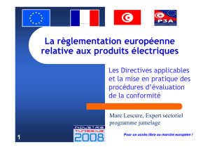 La règlementation européenne relative aux produits électriques