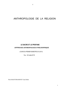 Cours N°3 - Anthropologie de la religion