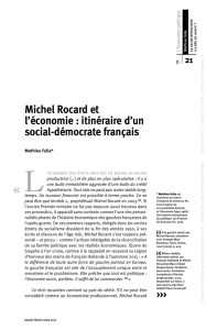 Michel Rocard et l`économie: itinéraire d`un social