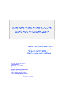 Que vient faire l`azote dans nos balades - Guides