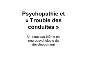 Psychopathie et « Trouble des conduites