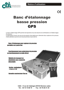 Banc d`étalonnage basse pression
