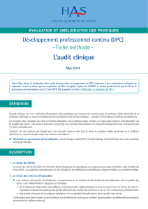 L`audit clinique