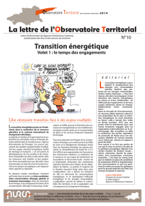 La lettre de l`Observatoire Territorial : Transition énergétique