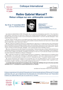 Colloque International - Relire Gabriel Marcel