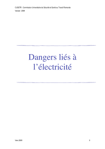 Dangers liés à l`électricité