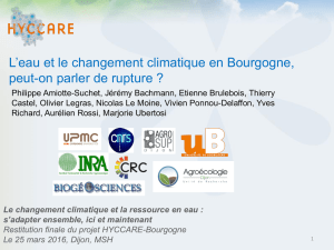 HYCCARE Bourgogne Hydrologie, Changement Climatique