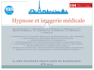HYPNOSE ET IMAGERIE MÉDICALE - DIAPORAMA