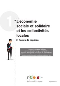 1 L`économie sociale et solidaire et les collectivités locales