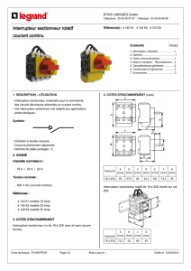 F01497FR-00 Interrupteur sectionneur rotatif courant continu