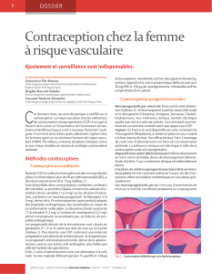 Contraception chez la femme à risque vasculaire