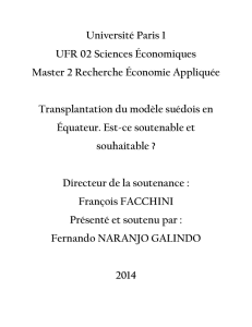 Université Paris 1 UFR 02 Sciences Économiques Master 2