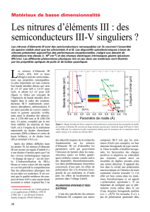 Les nitrures d`éléments III : des semiconducteurs III-V