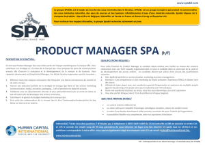 PRODUCT MANAGER SPA (h/f)