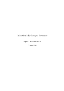Initiation `a Python par l`exemple