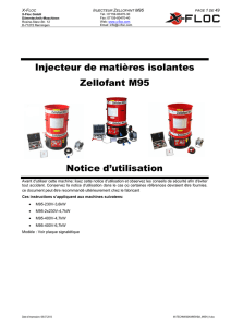 Injecteur de matières isolantes Zellofant M95 Notice d`utilisation