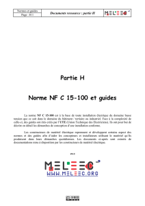 Partie H Norme NF C 15-100 et guides