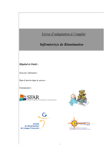 Livret adaptation IDE Réanimation