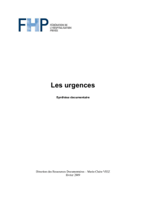 Les urgences - Les bases de données de la FHP