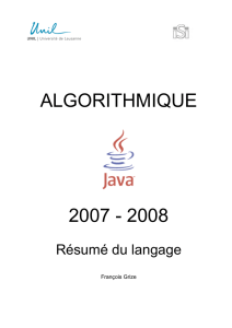 Aide mémoire JAVA