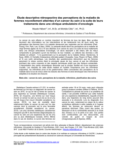 Étude descriptive rétrospective des perceptions de la maladie de
