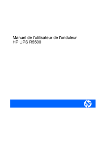 Manuel de l`utilisateur de l`onduleur HP UPS R5500