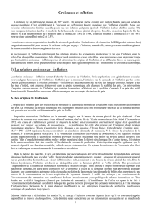 Croissance et inflation