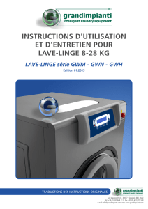 instructions d`utilisation et d`entretien pour lave-linge