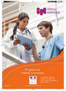 Programme Hôpital numérique - Ministère des Affaires sociales et