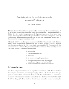 Semi-simplicité de produits tensoriels en caractéristique p