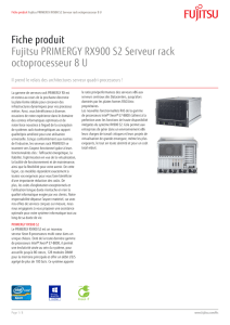 Fiche produit Fujitsu PRIMERGY RX900 S2 Serveur rack