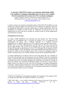 La directive 2010/75/UE relative aux émissions industrielles (IED)