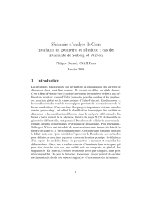 Séminaire d`analyse de Caen Invariants en géometrie et physique