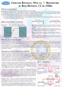 COUPLEUR BATTERIES, MISE EN // AUTOMATIqUE DE DEUx