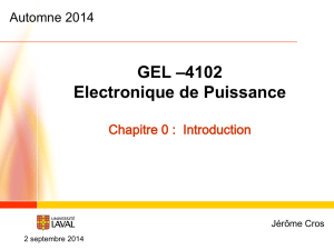GEL –4102 Electronique de Puissance - GEL