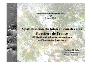 Spatialisation du bilan en eau des sols forestiers de France