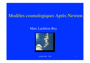 Modèles cosmologiques Après Newton - Marc Lachièze-Rey