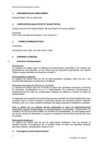 1. DENOMINATION DU MEDICAMENT Captopril Mylan 100
