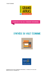 Synthèse du volet économie. - Communauté Urbaine d`Arras