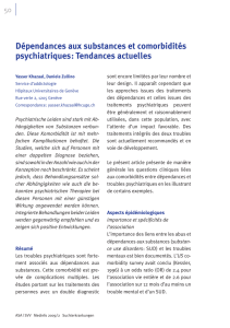 Dépendances aux substances et comorbidités psychiatriques