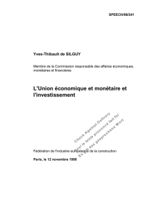 L`Union économique et monétaire et l`investissement