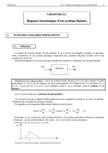 Réponse harmonique d`un système linéaire