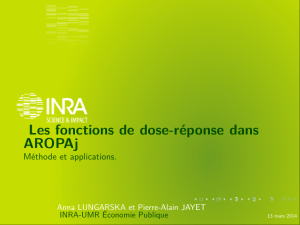 Les fonctions de dose-réponse dans AROPAj