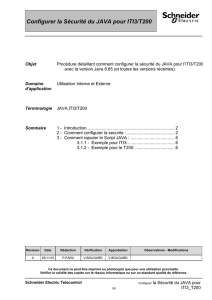 Configurer la Sécurité du JAVA pour ITI3_T200