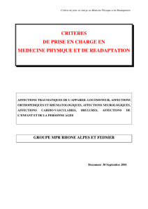 De prise en charge en médecine physique et de